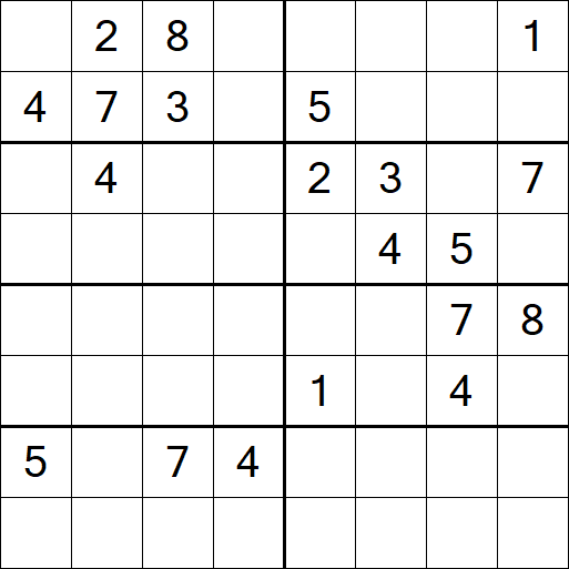 Sudoku 8x8 - Hard