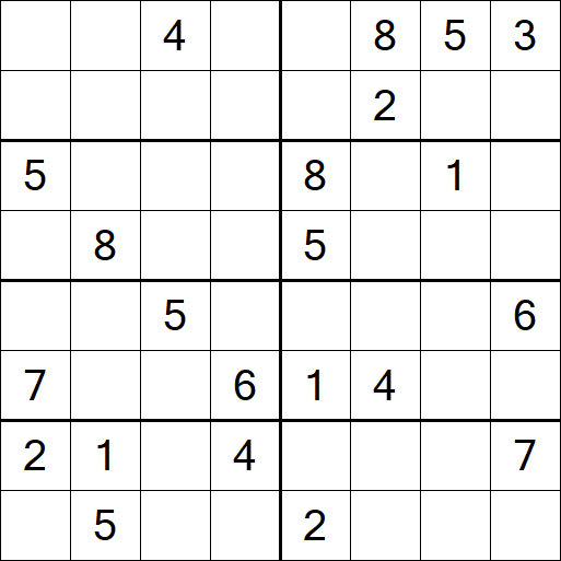 Sudoku 8x8 - Hard