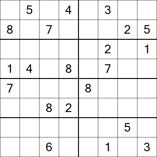 Sudoku 8x8 - Difícil