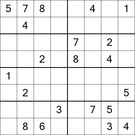 Sudoku 8x8 - Hard