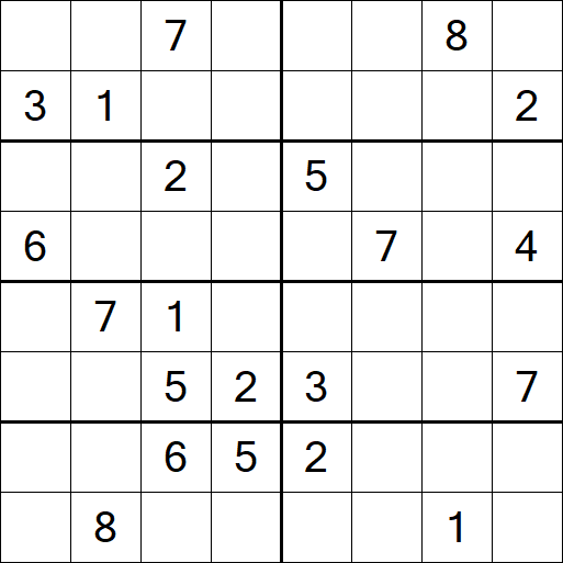 Sudoku 8x8 - Difícil