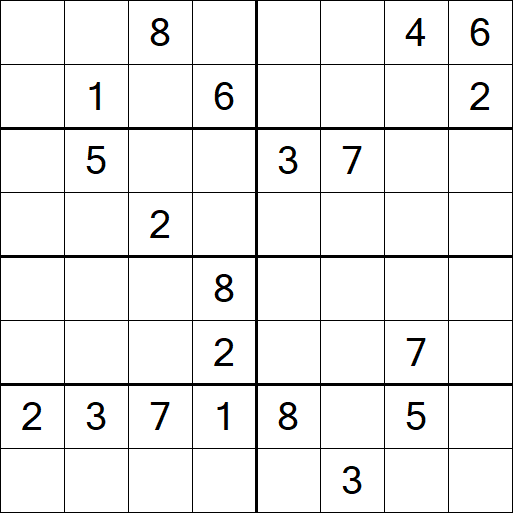 Sudoku 8x8 - Hard