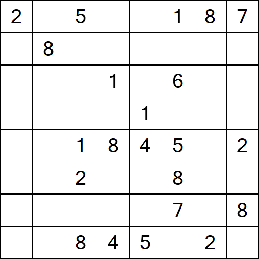 Sudoku 8x8 - Difícil