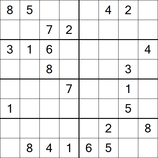 Sudoku 8x8 - Difícil