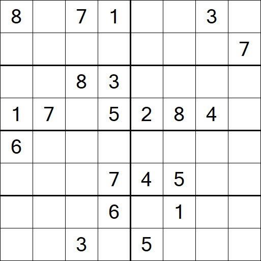 Sudoku 8x8 - Difícil