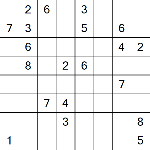 Sudoku 8x8 - Difícil