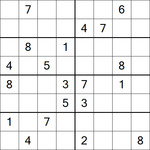 Sudoku 8x8 - Difícil