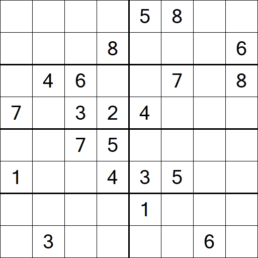 Sudoku 8x8 - Difficile