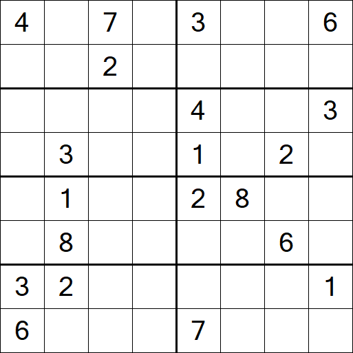 Sudoku 8x8 - Difficile