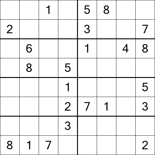 Sudoku 8x8 - Difficile
