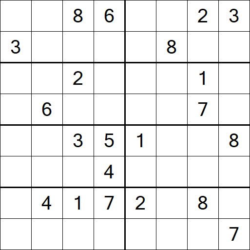 Sudoku 8x8 - Difícil
