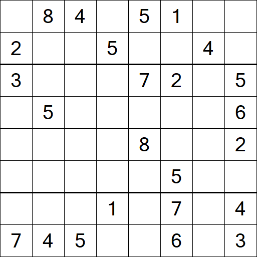 Sudoku 8x8 - Difícil