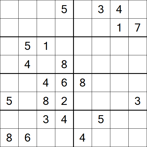 Sudoku 8x8 - Difícil