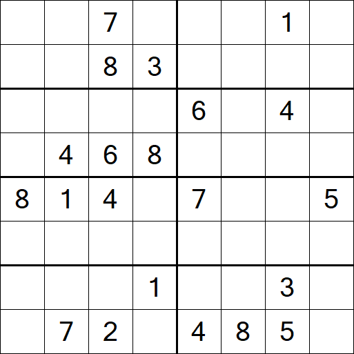 Sudoku 8x8 - Difícil
