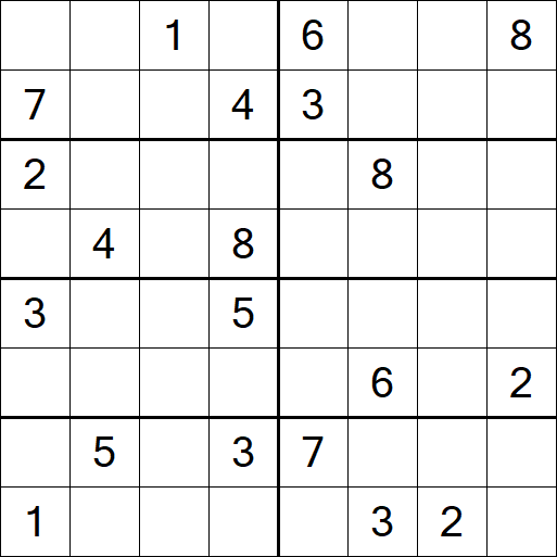 Sudoku 8x8 - Difficile