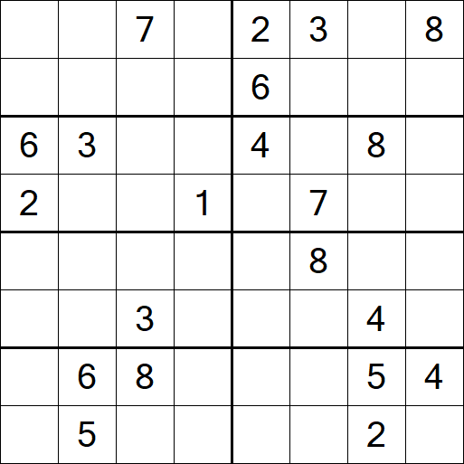 Sudoku 8x8 - Difficile