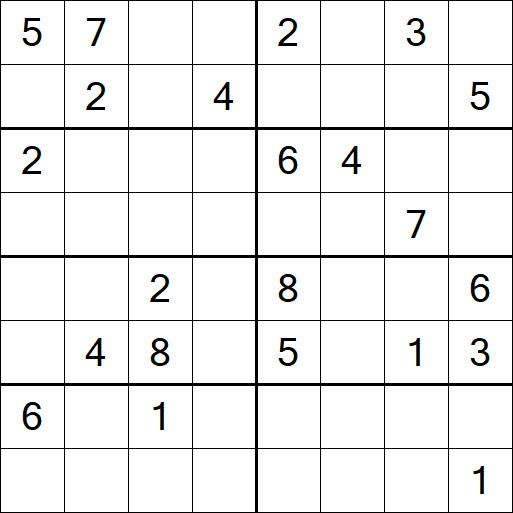 Sudoku 8x8 - Difficile