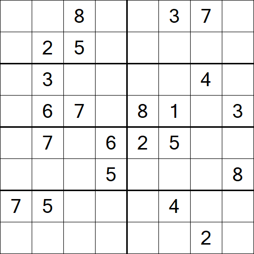 Sudoku 8x8 - Difícil