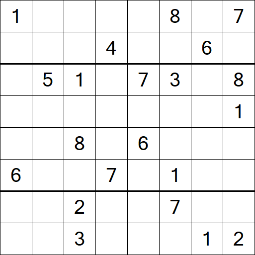 Sudoku 8x8 - Difficile