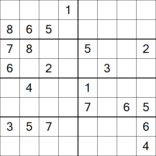 Sudoku 8x8 - Difficile