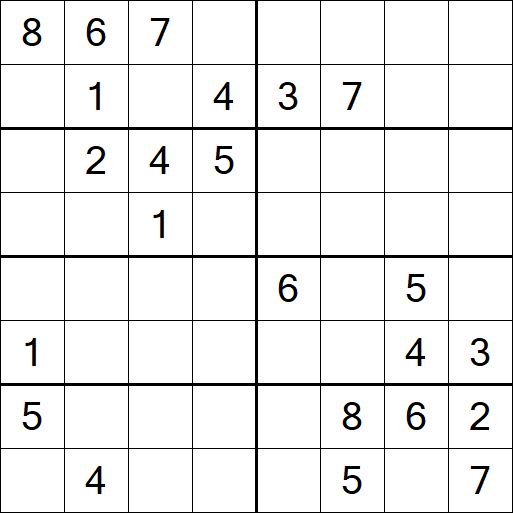 Sudoku 8x8 - Difficile