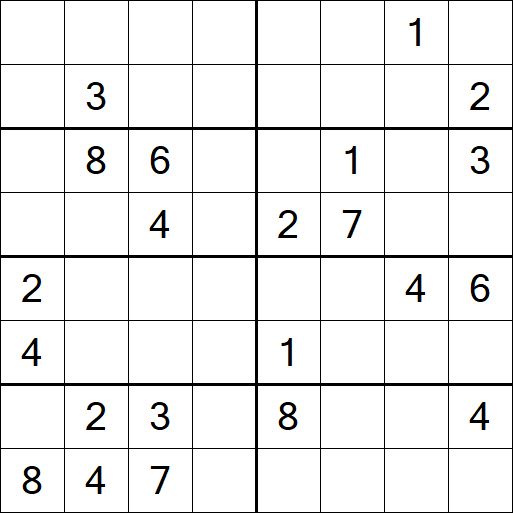 Sudoku 8x8 - Difficile