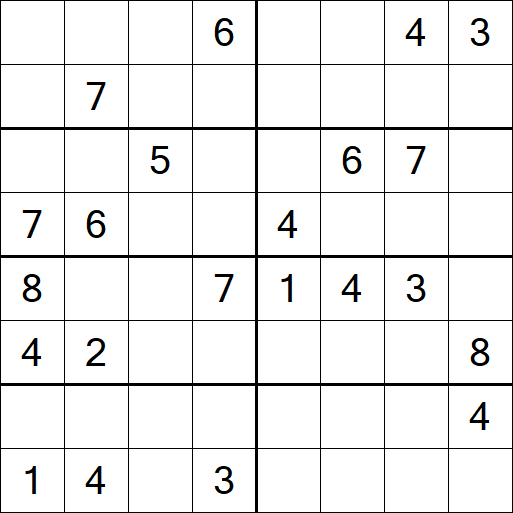 Sudoku 8x8 - Difficile