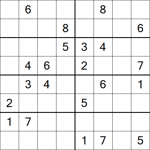 Sudoku 8x8 - Difficile