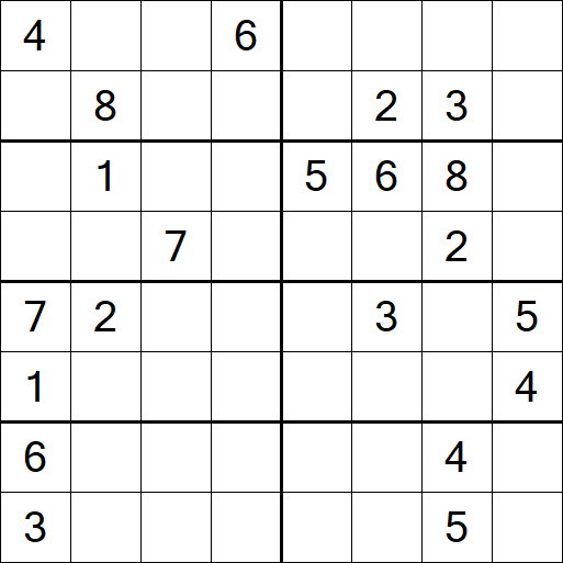 Sudoku 8x8 - Difficile