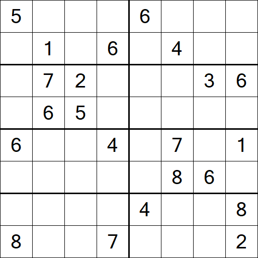 Sudoku 8x8 - Difficile