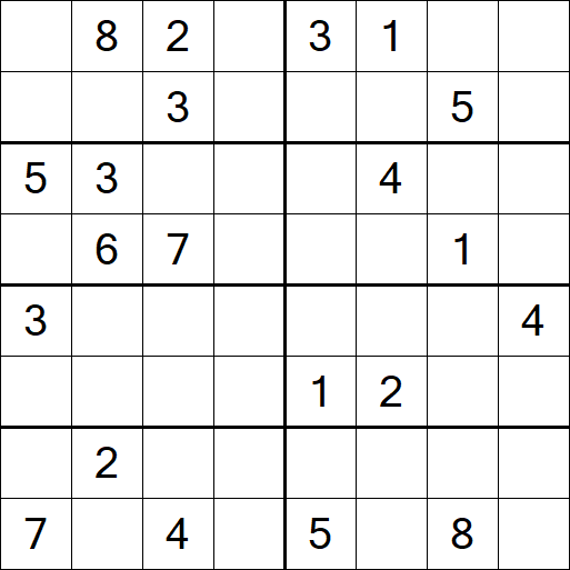 Sudoku 8x8 - Difícil