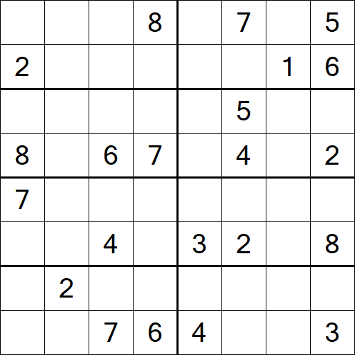 Sudoku 8x8 - Difícil