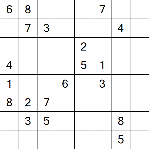 Sudoku 8x8 - Difícil
