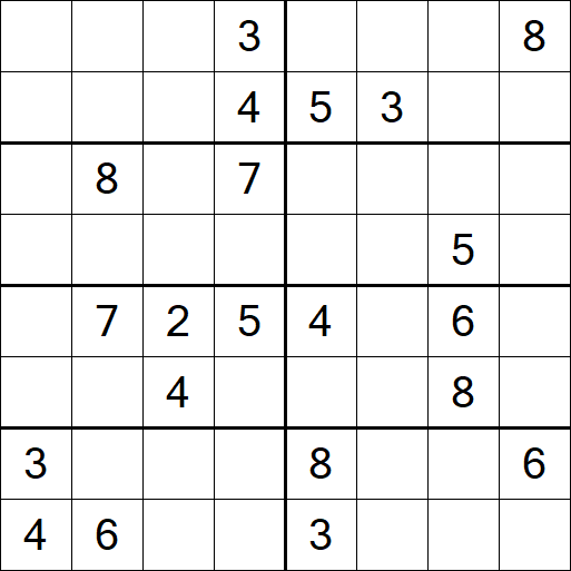 Sudoku 8x8 - Difícil