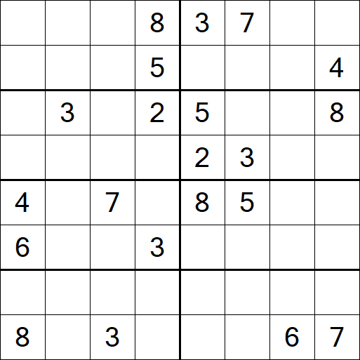 Sudoku 8x8 - Difícil