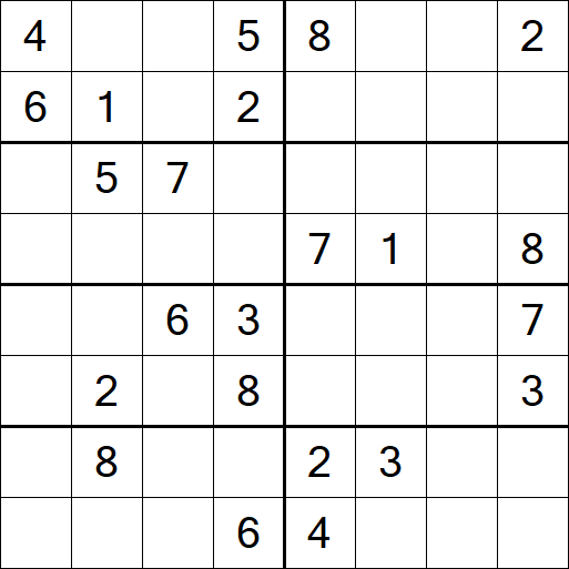 Sudoku 8x8 - Hard