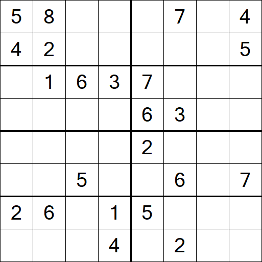 Sudoku 8x8 - Difícil