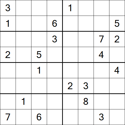 Sudoku 8x8 - Schwierig