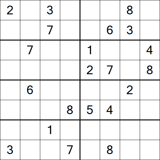 Sudoku 8x8 - Difícil