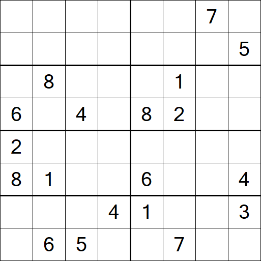 Sudoku 8x8 - Difficile