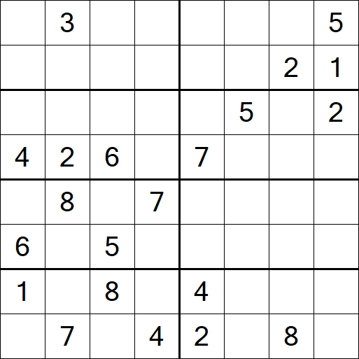 Sudoku 8x8 - Difficile