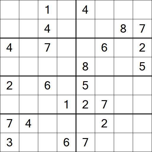 Sudoku 8x8 - Difficile