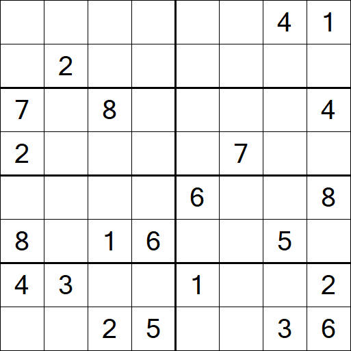 Sudoku 8x8 - Difficile
