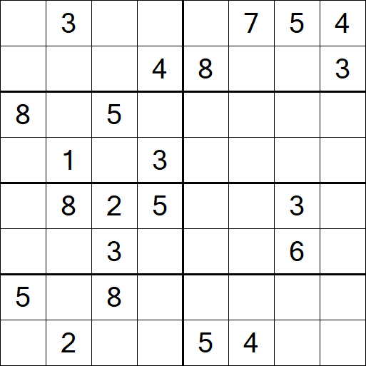 Sudoku 8x8 - Difficile