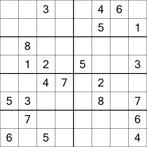 Sudoku 8x8 - Difficile