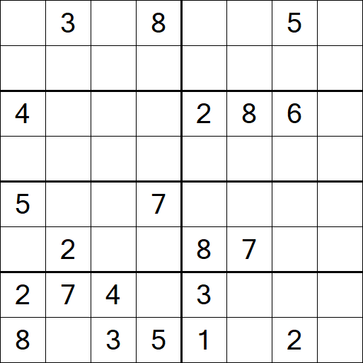 Sudoku 8x8 - Difficile
