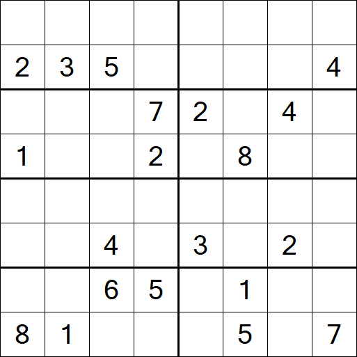 Sudoku 8x8 - Difficile