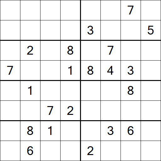 Sudoku 8x8 - Difficile