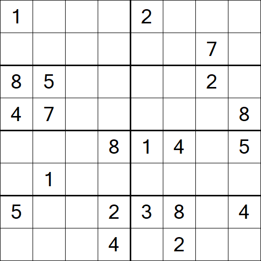 Sudoku 8x8 - Difficile