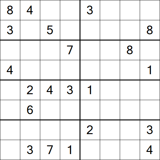 Sudoku 8x8 - Hard